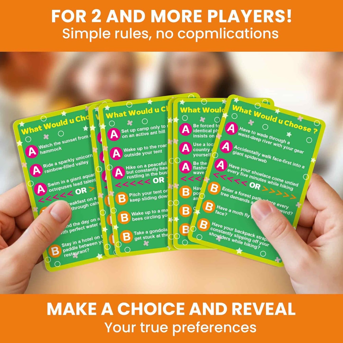 QUOKKA Board Games for Kids 8-12 – Family Games for Kids and Adults – What Would You Choose – 500+ Questions – Original Edition – Fun Card Game for Family Night