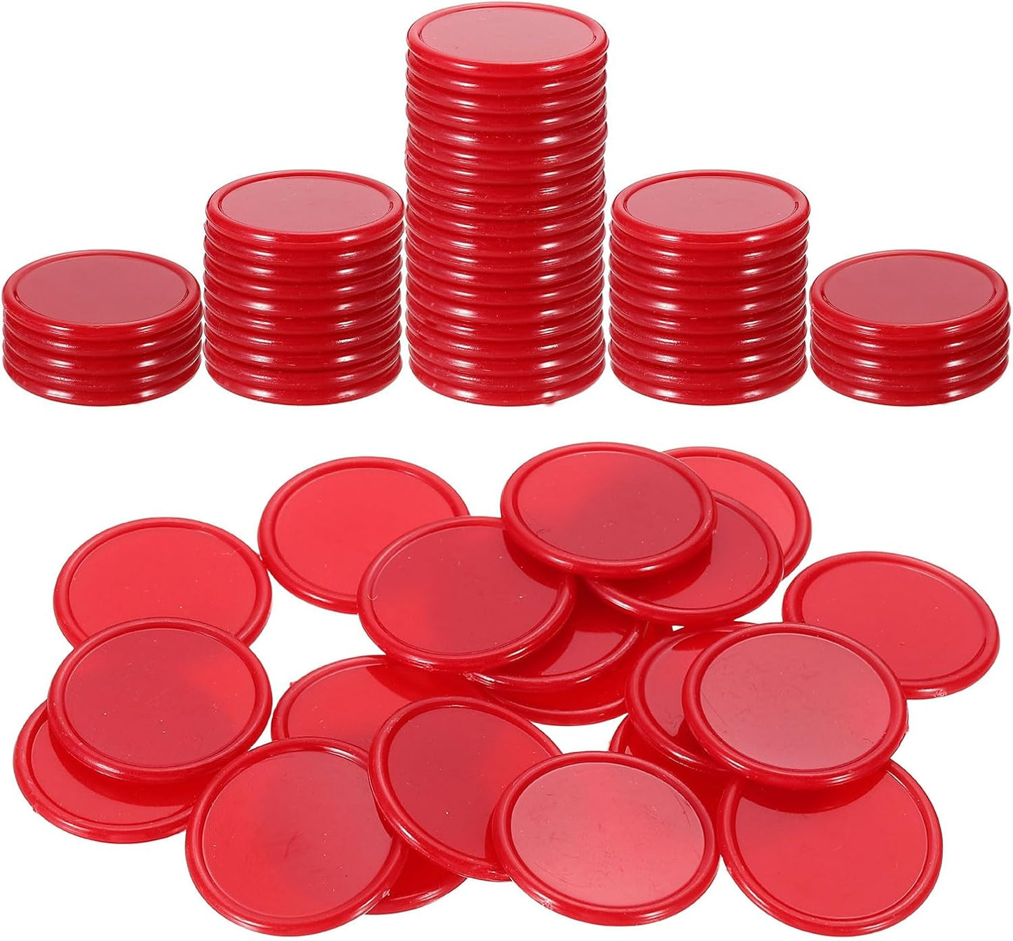 uxcell 100Pcs 0.8 Inch Plastic Poker Chips, Mini Bingo Chips Learning Counters Counting Counters Disks Markers Opaque Game Tokens for Game Play Math Counting, Yellow