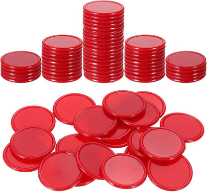 uxcell 100Pcs 0.8 Inch Plastic Poker Chips, Mini Bingo Chips Learning Counters Counting Counters Disks Markers Opaque Game Tokens for Game Play Math Counting, Yellow