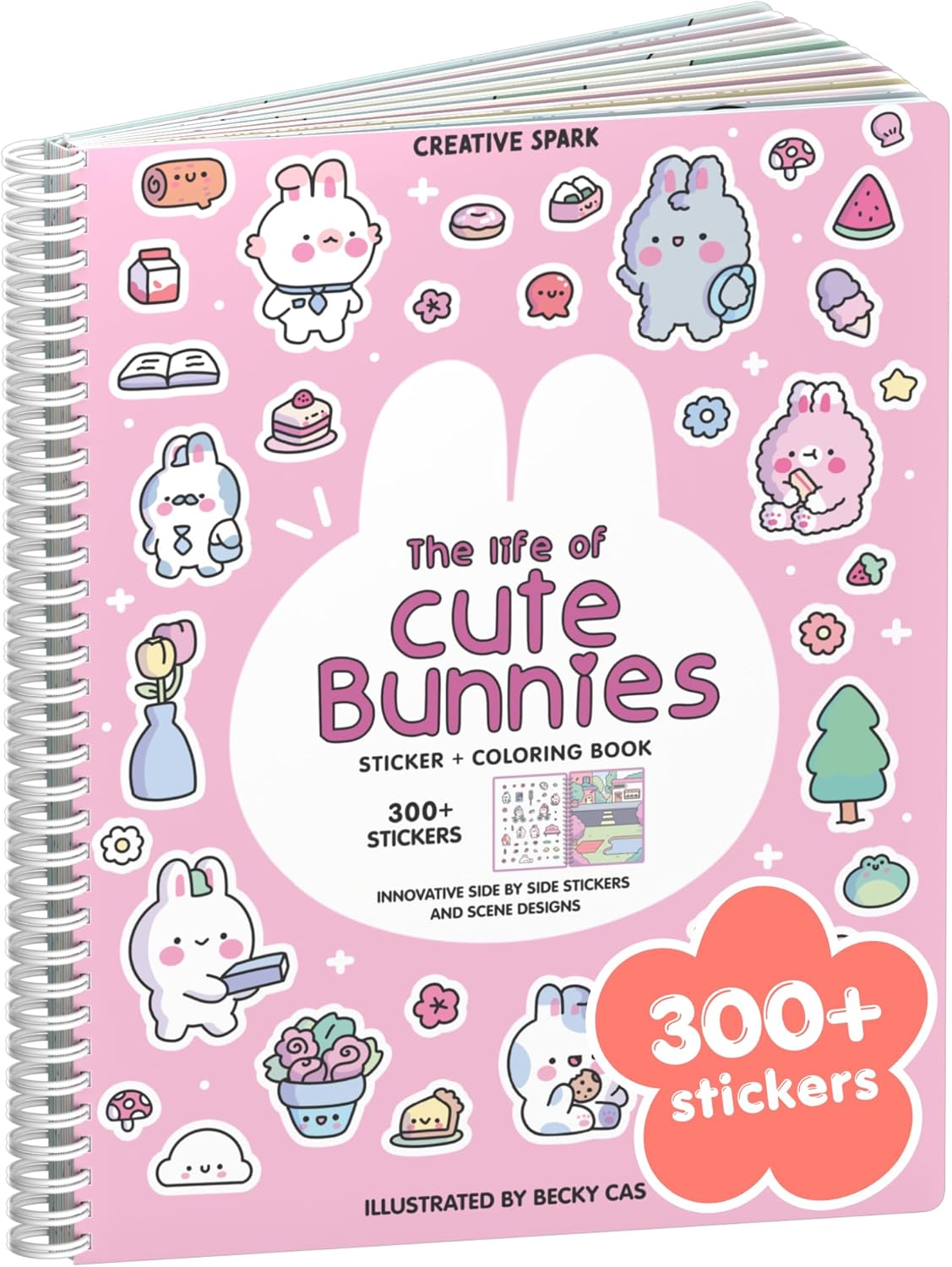 Animals Habitat 500+ Kids Sticker Book by Cupkin Toddler Airplane Travel Activity Coloring and Sticker Book, Road Trip Essentials, 12 Coloring Pages + 12 Scenes for Ages 2–8 Years - Colors A