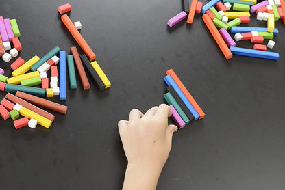 hand2mind Foam Cuisenaire Rods Introductory Set, Fraction Bars, Montessori Number Rods, Counting Blocks, Math Manipulatives, Math Teacher Supplies, Kindergarten Homeschool Supplies (Set of 74)