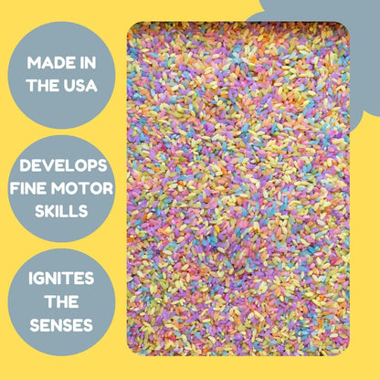 Sensory Rice, Sensory Bin Filler, Sensory Filler, Sensory Bins, 4th of July Toys, Sensory Bin Tools, Sensory Table Filler (4th of July Sensory Rice, 4 Cups)