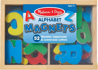 Melissa & Doug Deluxe Magnetic Letters and Numbers Set – 89 Wooden Alphabet Magnets & Numbers, Educational Learning Toys for Preschool Kids Ages 3+