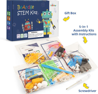 STEM Science Kits for Kids Age 8-12, Boys Activities Robot Building Kit 6-8 Girls Engineering Projects STEM Toys Learning Educational Science Game Experiment Gifts for 6 7 8 9 10 11 Year Old Activity