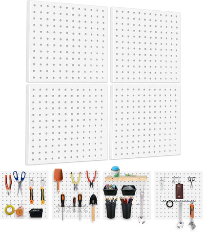 15pcs Pegboard Sets, Peg Board, Pegboard Wall Organizer, Storage System for Workbench, Shop, Shed Modular Peg Board Organizer Board Kit