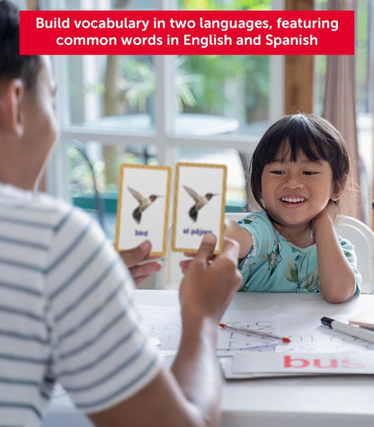 English-Spanish First Words Flash Cards
