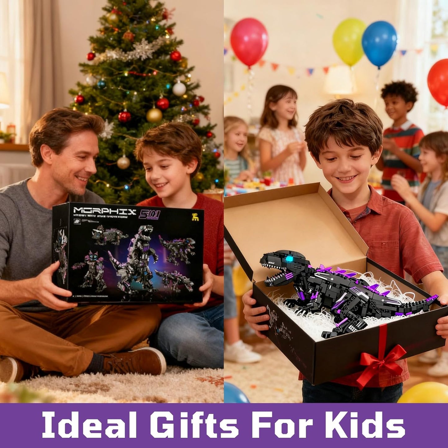 DOLIVE STEM 5 in1 Dinosaurs Building Kits for Kids Ages 8-14, Remote Control and App Controlled Dinosaur Figures Toy, Birthday Gift for 8 9 10 11 12+ Years Old