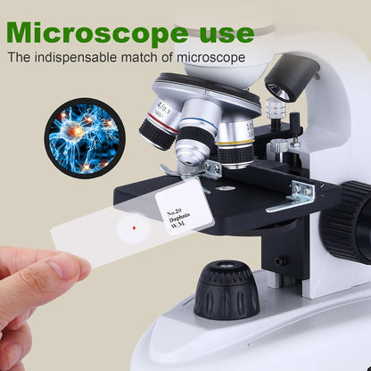 120 Microscope Slides with Specimens, Plant, Insect, Animal, Algae Slide Set for Biological Science Laboratory Basic Biological Science Education