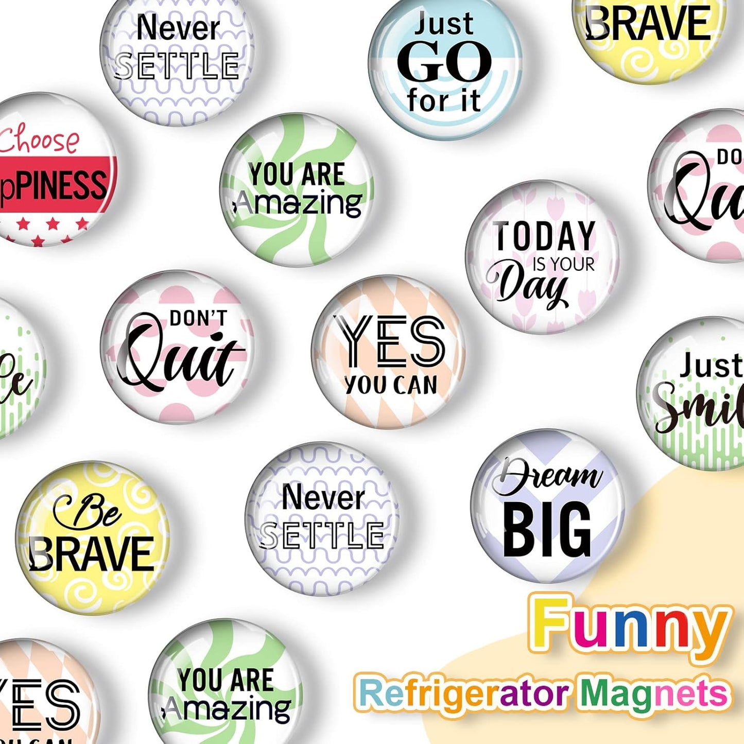 Weewooday 10 Pcs 2026 Inspirational Refrigerator Fridge Magnets Motivational Magnets Bulk Graduation Gift Funny Glass Quote Magnetic Decor for Cabinet Kitchen Whiteboard Locker Office Accessories