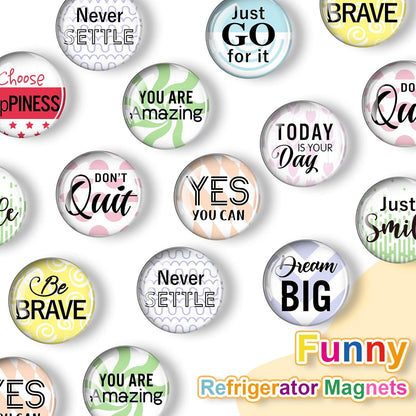 Weewooday 10 Pcs 2026 Inspirational Refrigerator Fridge Magnets Motivational Magnets Bulk Graduation Gift Funny Glass Quote Magnetic Decor for Cabinet Kitchen Whiteboard Locker Office Accessories