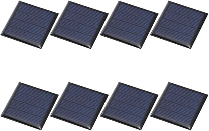 MECCANIXITY 8PCS 1.5V 0.09W 0.06A Mini Solar Panels for Solar Power, Small Solar Photovoltaic Cells Charge DIY Electric Toy Materials Solar System Kits, 1.18" x 1.18"