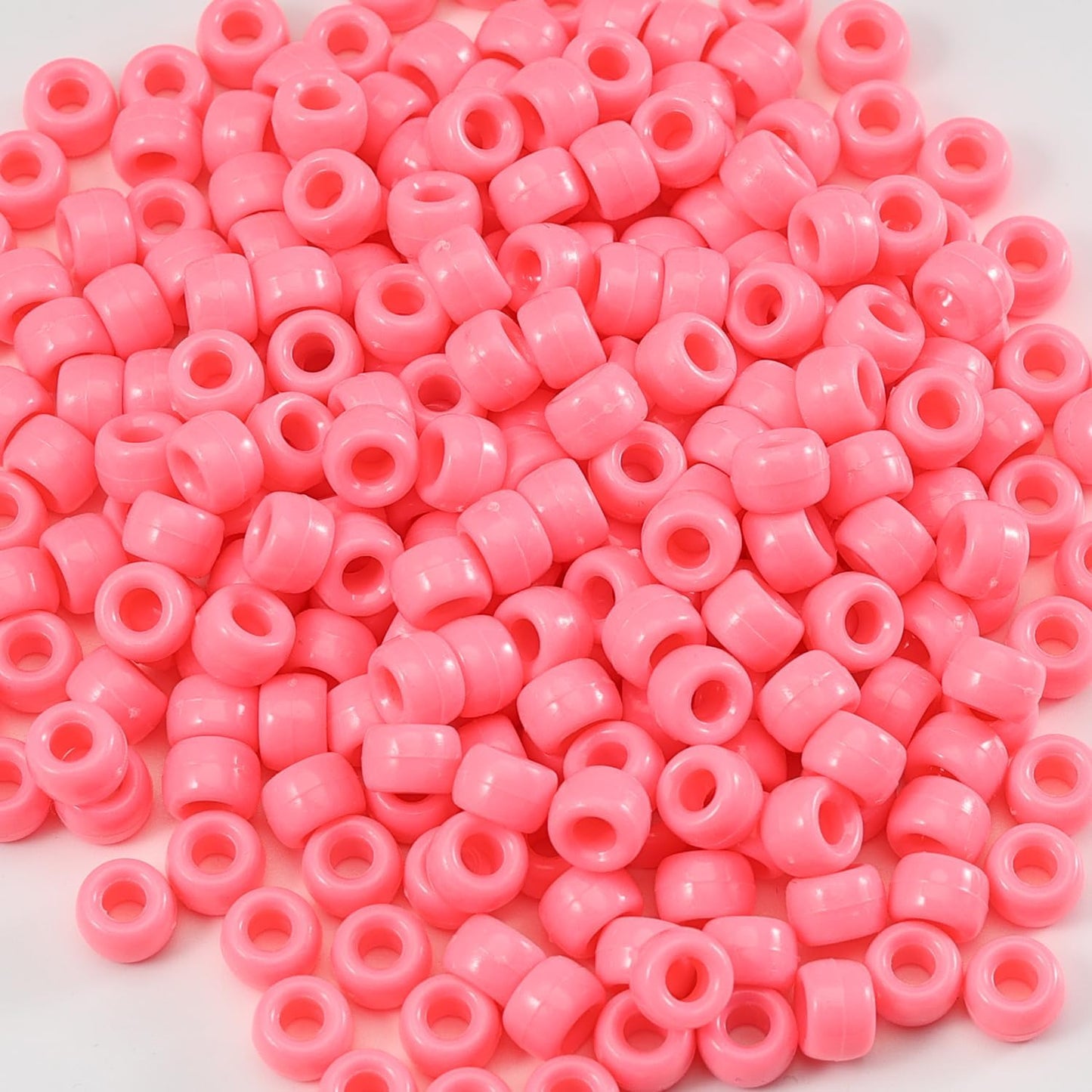 Gxueshan 1000 Pcs Acrylic Black Pony Beads 6x9mm Large Hole Pen Hair Kandi Beads Bulk for Friendship Bracelet Necklace Jewelry Making Earring Braiding Kit