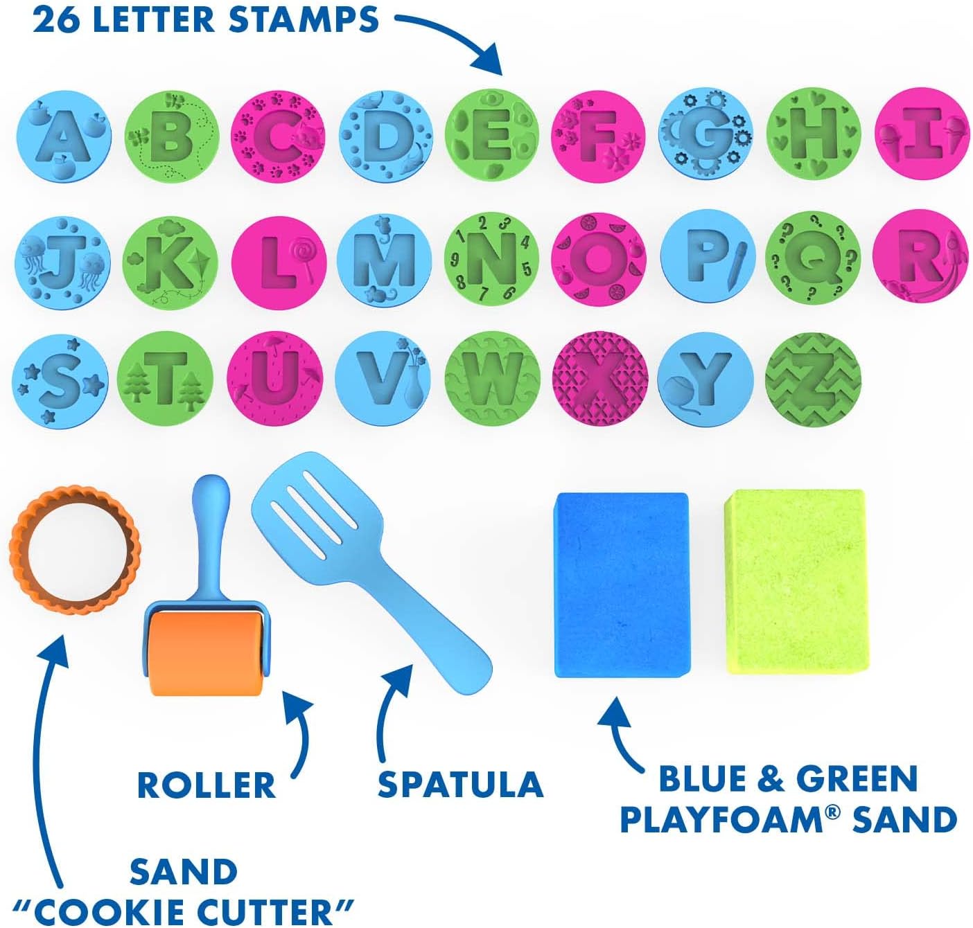 Educational Insights Playfoam Sand Sensory Set - Non-Toxic Play Sand Toys for Toddlers, Squishy Sensory Bin Filler for Home or Preschool Classroom, Moldable Crafting Compound, Kids Ages 3+