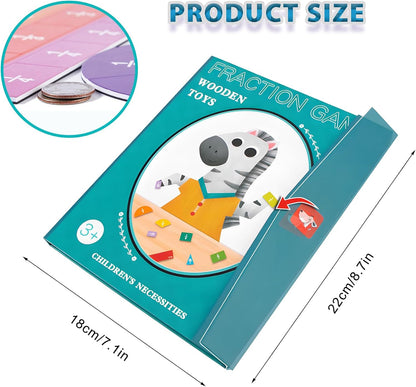 Magnetic Fraction Demonstration Book, Fractions Manipulatives with Fraction Tiles & Magnets,STEM Math Magnetic Fraction Disc Set-102 Pcs