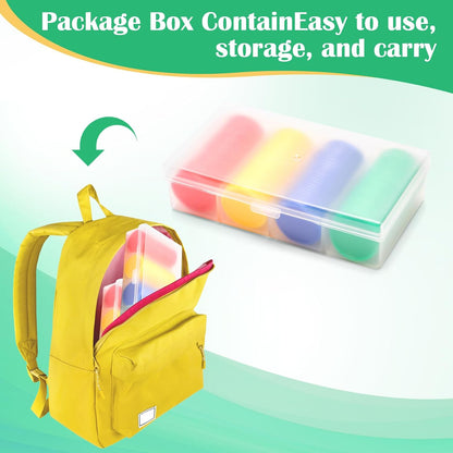 Luxiv 200Pcs Plastic Learning Counters with Storage Box, 4 Colors Bingo Chips 1 Inches Poker Chips Educational Counting Math Counters Manipulatives Round Game Chips Plastic Counters