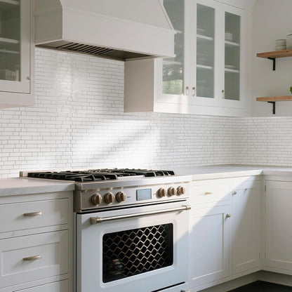 Art3d 10-Sheet Heavy-Duty Peel and Stick Backsplash, Waterproof Wall Tiles Stick on Kitchen Backsplash Living Space, Carrara Grey