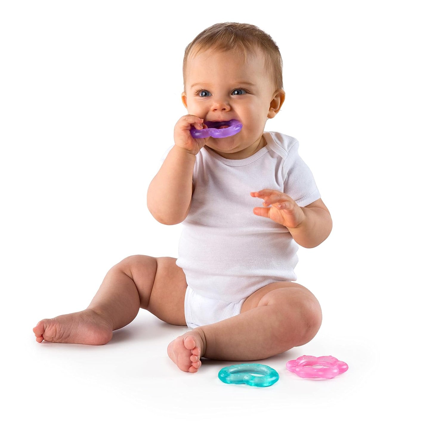 Bright Starts Soothers & Shakers 7pc Gift Set - BPA-Free Baby Rattles, Teethers and Stroller Toys, Unisex, Newborn+