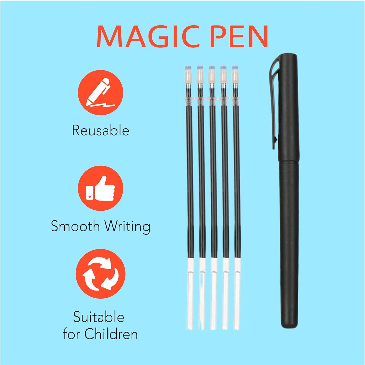 Reusable Magic Practice Copybook for Child Education, Alphabet Number Math Drawing Practice Book (Pack of 4) - Letter Tracing Book for Teaching Handwriting to Kids - with Pens and Handwriting Grip