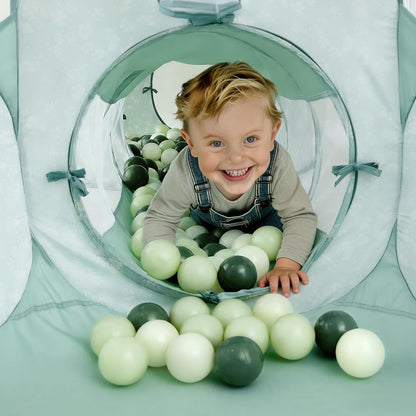 Tiny Land Play Tunnel and Ball Pit for Toddlers, 5pcs Indoor Playground - Foldable Pop Up Tents with Carry Bag, Outdoor Playhouse with Crawling Toys & Play Tent, Gift for Boys and Girls