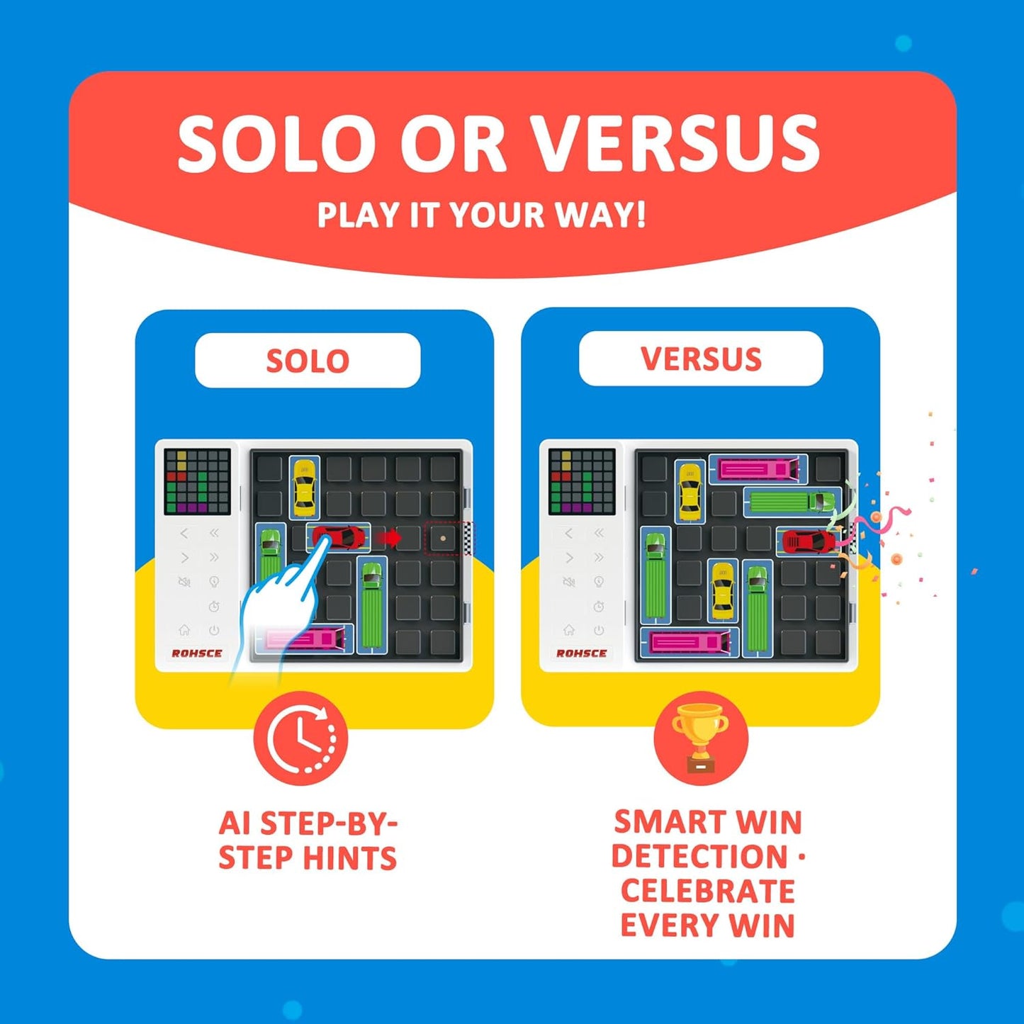 1500 Levels Intelligent Car Maze Game Huarong Road Escape Puzzle Desktop Brick Game Machine Logic Parking Blocks Kids Toy Gift