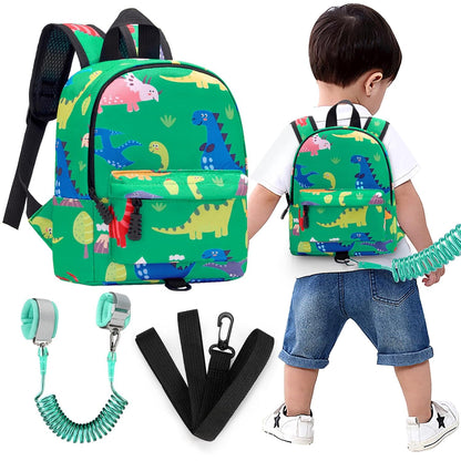 Accmor Toddler Backpack Leash with Anti Lost Wrist Link, Cute Mini Child Walking Harnesses Keep Kids Close Back Pack Rope Tether Rein for Baby Boys (Pink/Unicorn)