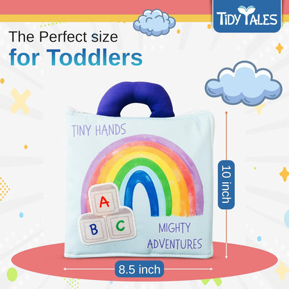 Busy Book for Toddlers 1-3 - No Loose Pieces - Montessori Toys for 1, 2, 3 Year Olds - Mess-Free Airplane Quiet Board Travel Toy - Educational Busy Board & Soft Toddler Activity Book