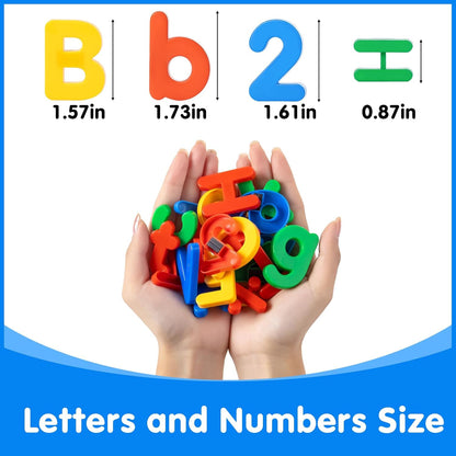 Magnetic Tray with 95 Magnetic Letters & 36 Alphabet Flash Cards – Kids Dry Erase Board, Magnetic Board for Kids & Classroom Learning Tool (Cyan)