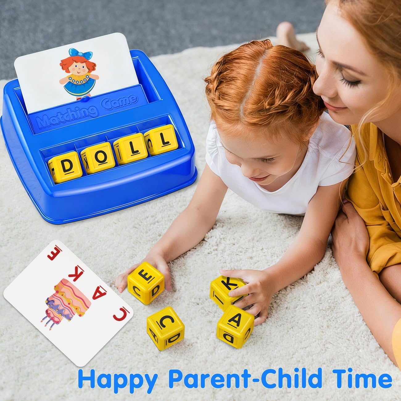 Matching Letter Game for 3 4 5 Year Old Girls Gifts, ABC Learning Toys for Kids Age 3-5, Educational Spelling Games Toys for Toddler Age 4-8, Preschool Birthday Gifts for 2 3 4 5 Year Old Boys Girls