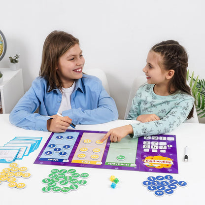 Simply Magic Fun Magnetic Regrouping Activities Kit & Magnetic Place Value & Discs Set for Kids