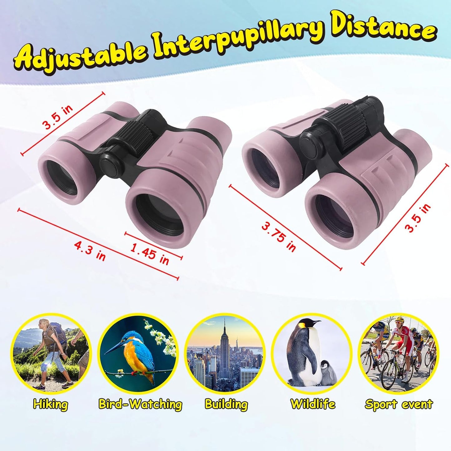 ESSENSON Binoculars for Kids Toys Gifts for Age 3, 4, 5, 6, 7, 8, 9, 10+ Years Old Boys Girls Kids Telescope Outdoor Toys for Sports and Outside Play, Bird Watching, Birthday Presents(Blue)