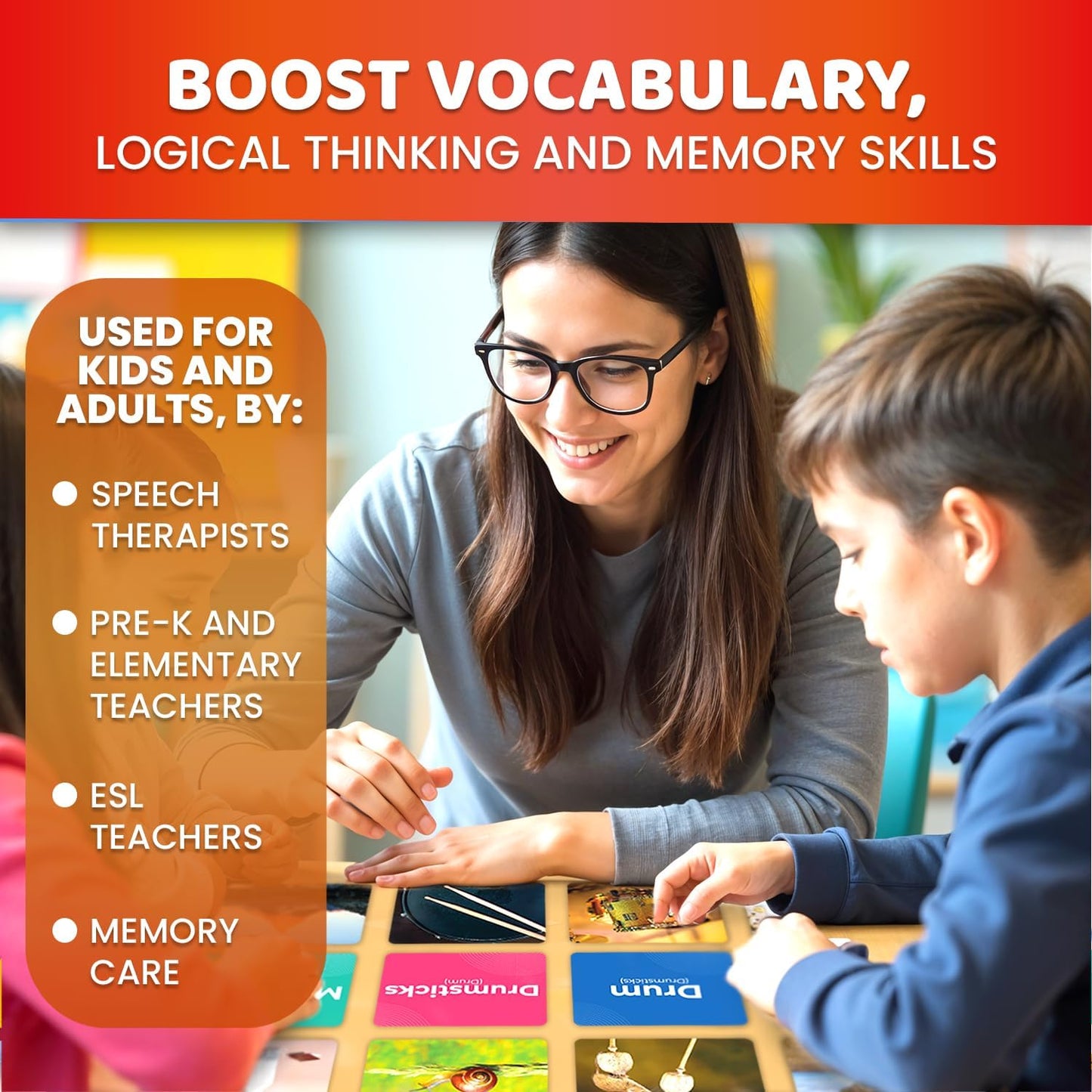 QUOKKA 104 Noun Flash Cards Set – Kids and Adults Vocabulary Builder for ABA Therapy, Early Childhood Education, and ESL Teaching – Picture Cards for Speech Therapy and Vocabulary Building Activities