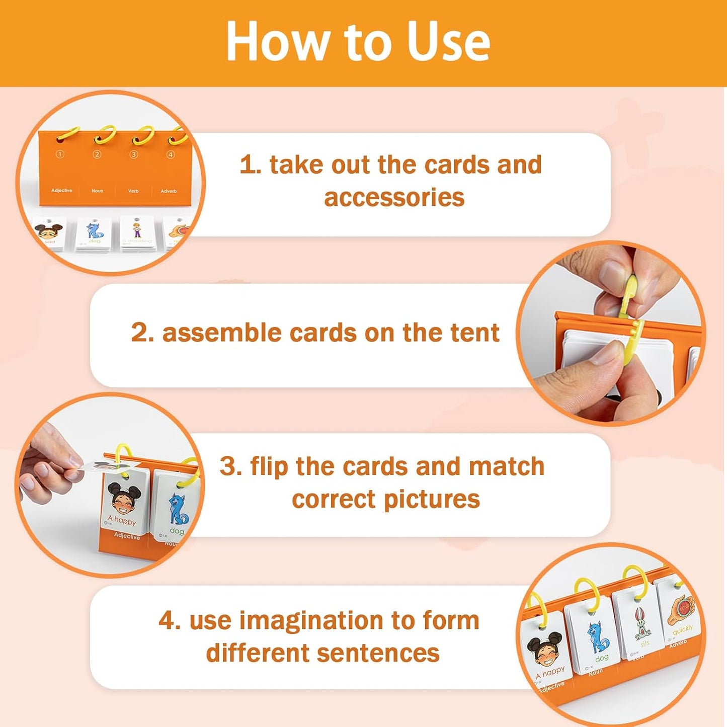 Alened Phonics Flash Cards for Kids 3-8, Sight Words Flash Cards for Kindergarten 1st 2nd 3rd Grade, CVC CVCC CCVC Word Builder, Homeschool & Classroom Phonics Learning Supplies
