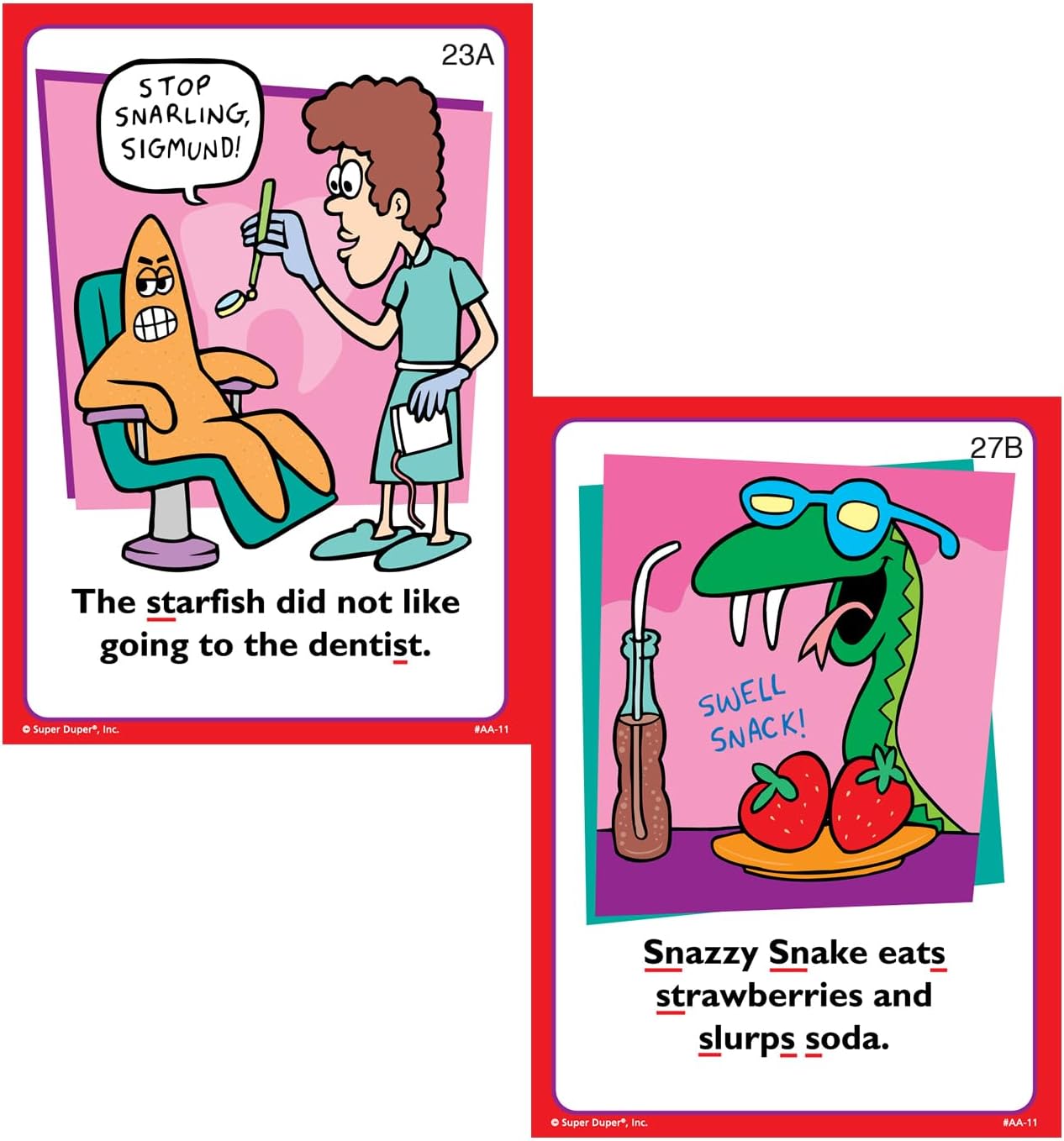 Super Duper Publications | Say and Do® Action Articulation S Sounds Fun Deck | Vocabulary and Language Development Flash Cards | Educational Learning Materials for Children