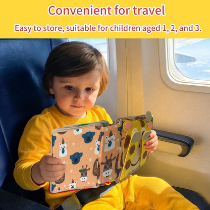 Montessori Busy Book, Suitable for Toddlers Aged 1-3, Felt Sensory Activity Book, Children's Travel Toy, Quiet Book Busy Board, Birthday Gift for Boys and Girls