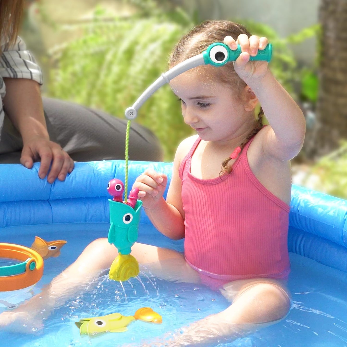 Yookidoo Ice Cream Bucket - Baby Bath Toys Scoop 'N' Splash Set with Floating Cups and Ice Cream Scooper - Water Toys for Toddlers Bathtime Fun