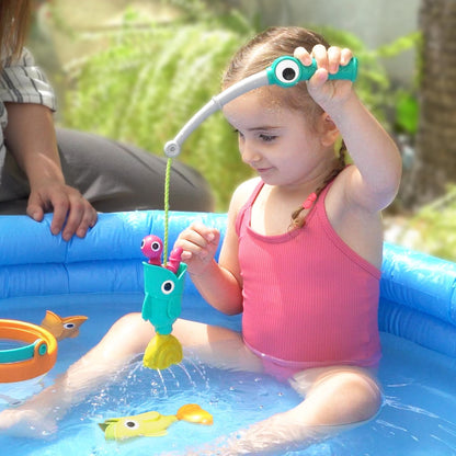 Yookidoo Ice Cream Bucket - Baby Bath Toys Scoop 'N' Splash Set with Floating Cups and Ice Cream Scooper - Water Toys for Toddlers Bathtime Fun