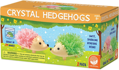 MindWare Crystal Growing Kits: Hedgehogs Bright Colors Set of 2 – Cute DIY Crystal Growing Kits for Kids & Teens – Funky mini Science Experiment in an 9pc kit – Crystals Grow in 24 Hours