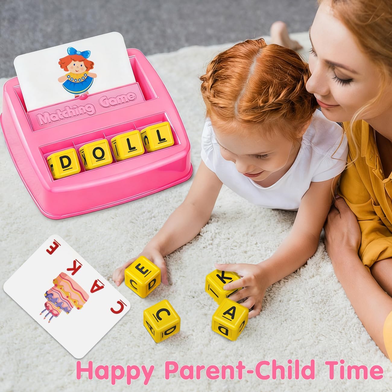 Matching Letter Game for 3 4 5 Year Old Girls Gifts, ABC Learning Toys for Kids Age 3-5, Educational Spelling Games Toys for Toddler Age 4-8, Preschool Birthday Gifts for 2 3 4 5 Year Old Boys Girls
