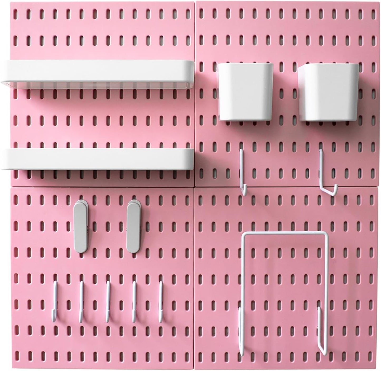 8-Pack 22"x44" Plastic Pegboard Panels Durable Modular Organizer Boards for Wall Storage, Garage, Workshop & Craft Room – Lightweight & Easy to Install