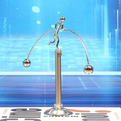Sunnytech Steel Balance Physics Toy Weightlifter Kinetic Art Balance Toy Balancing Decompressive Science Home Office Toy for Desk Decor WJ020