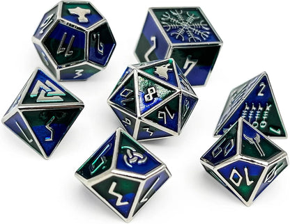 Norse Foundry Set of 7 Banshee Wail Norse Series Full Metal Polyhedral Dice RPG Math Games DND Pathfinder