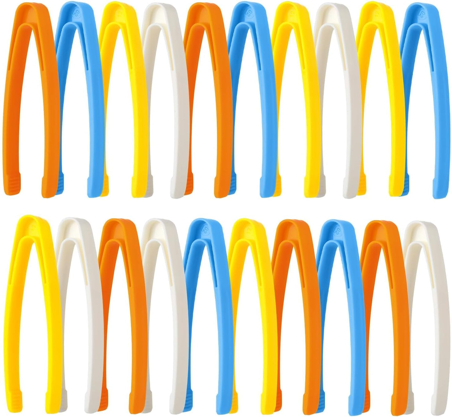 20 PCS Sensory Bin Tools Toddler Plastic Tweezers Fine Motor Toys Experiments Toy Plastic Tweezers for Kids (20)