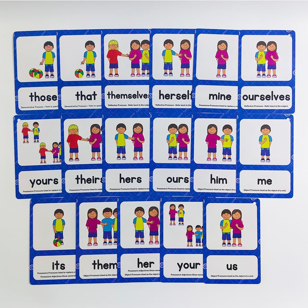Lilias Irregular Past Tense Verbs English Grammar Double-Side Learning Flash Cards - 24 Card Set for Homeschool, Preschool, Primary School, ESL, Autism, Vocabulary Building