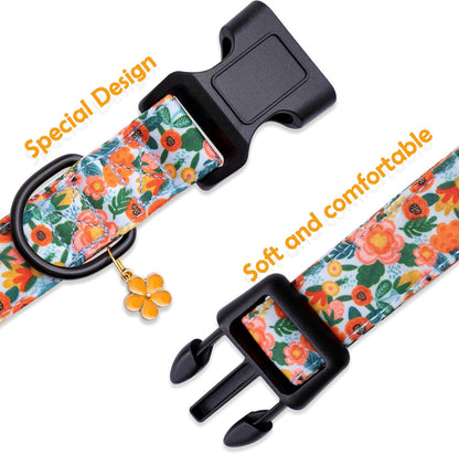 Faygarsle Dog Collar for Small Medium Large Dogs Colorful Puppy Collars for Female Dogs Toy Building Blocks Patterned Pet Collars for Summer Spring Wedding Puppy Girl Dog Collar M
