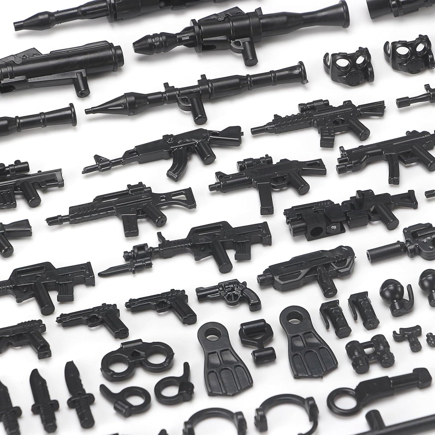 Feleph SWAT Equipment Pack City Army Toy Set for Special Weapons and Tactics Figures, Black Modern Military Bricks Kit Gear Accessories Building Blocks Compatible with Major Brand