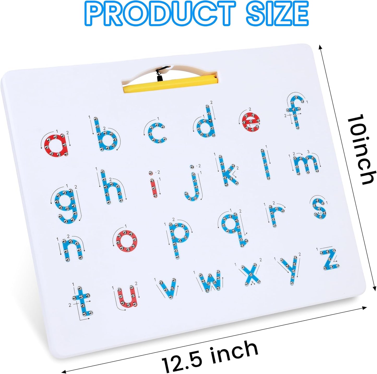 Magnetic Alphabet Tracing Board, ABC Magnetic Letter Board, Magnets Tablet Drawing Board Preschool Learning Toys for Kids