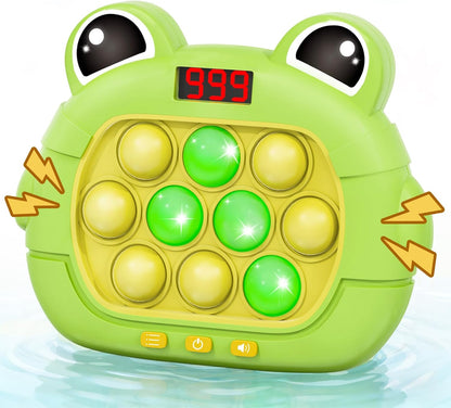 Narotood Quick Push Pop Game - Light Up Bubble Fidget Toy for Kids & Adults, Handheld Puzzle Game Sensory Toys, Great Gift for Christmas, Easter & Birthdays for Boys and Girls Ages 3-12 (Bear)