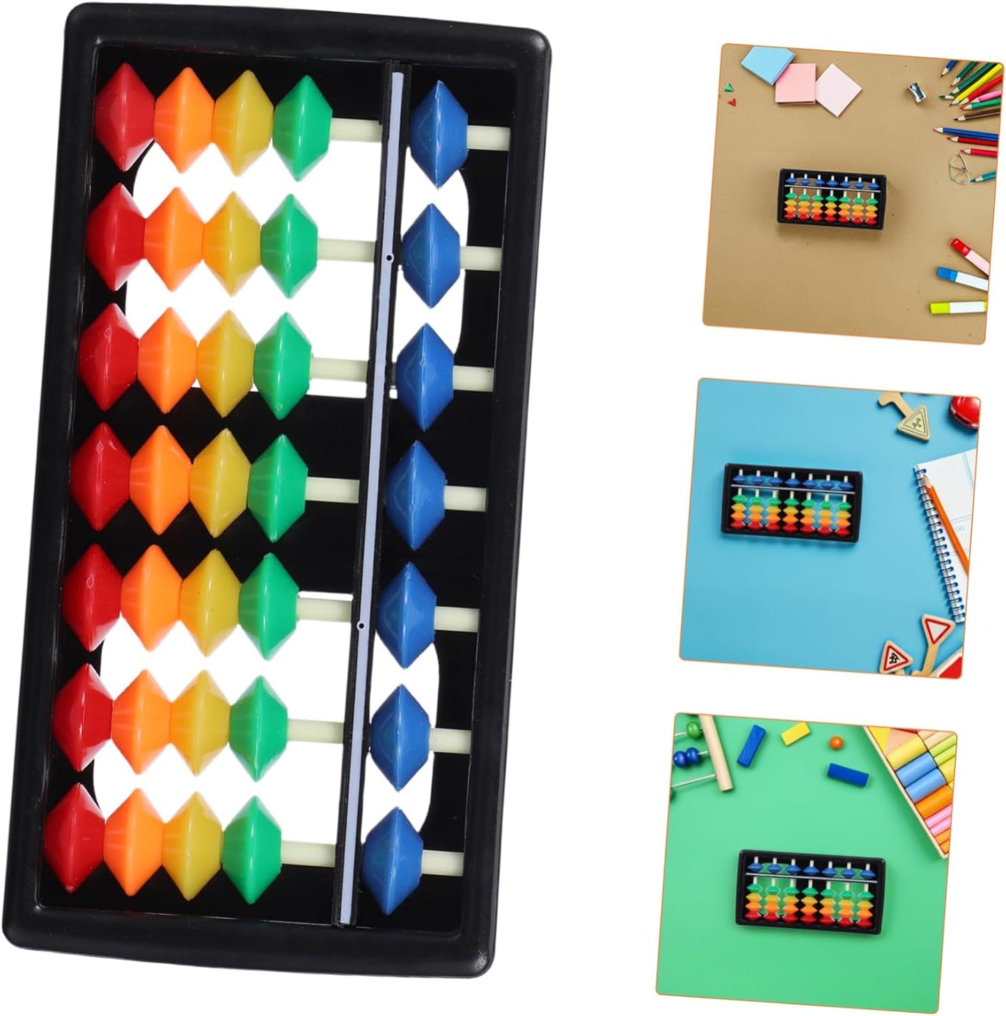 TOYANDONA Colorful Abacus for Kids Educational Math Toy 7-Row Mental Arithmetic Tool Lightweight Portable Counting Aid for Preschool Learning