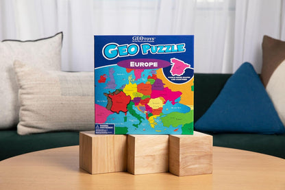 GeoToys GeoPuzzle, World Jigsaw Puzzles, 68 Pc Geography Game & Map Puzzle, Educational Games & Kids Learning Activities, Puzzle Gifts for Children Ages 6-9, Fun Learning Toys for Kids