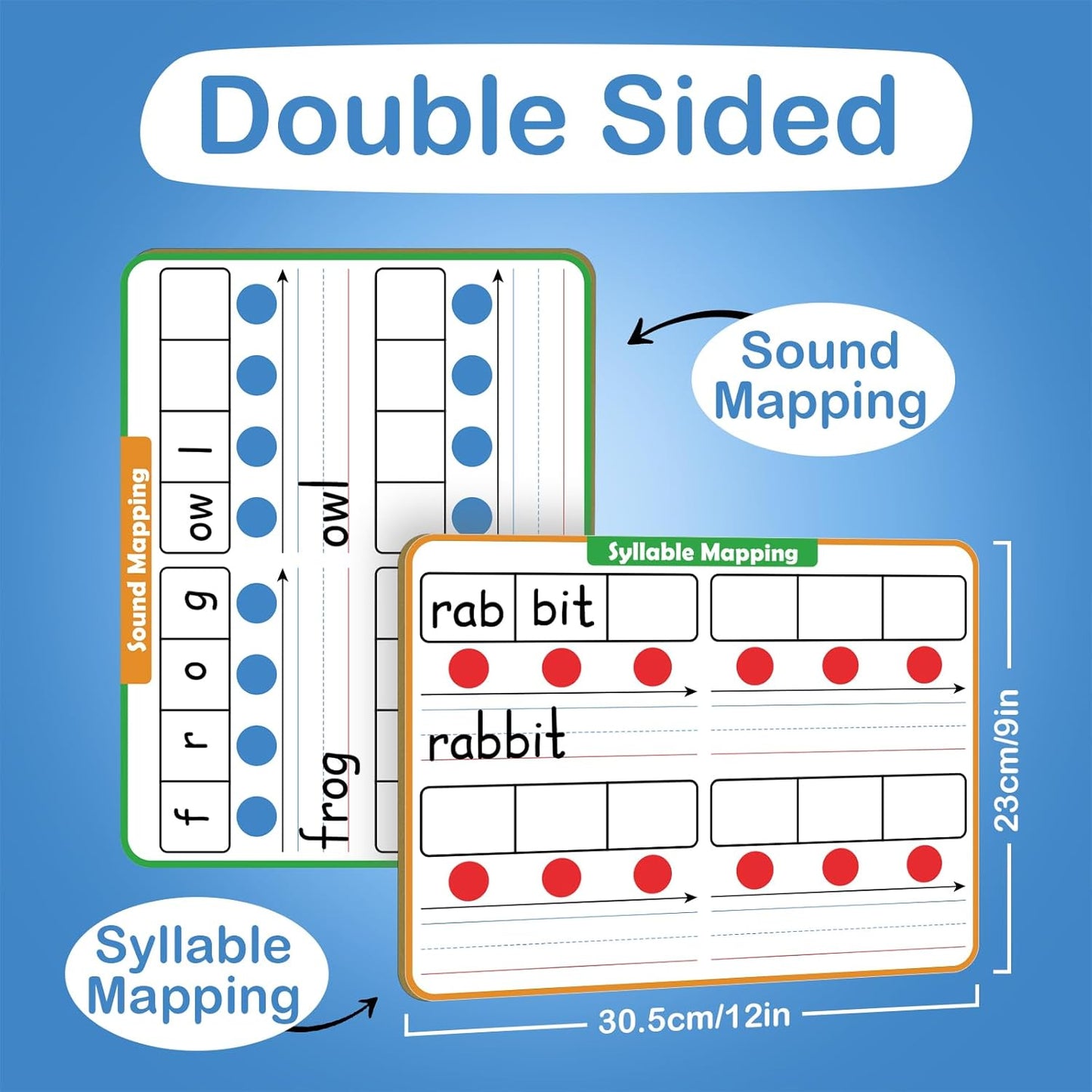 Aizweb 12 Pack Dry Erase Board Card,9" x 12" Small Whiteboard Number Line 120 Numbers Chart Ten Frame,Math Manipulatives Addition Subtraction Game for Student Classroom Must Haves Teacher Supplies